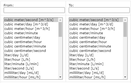 流量單位換算器